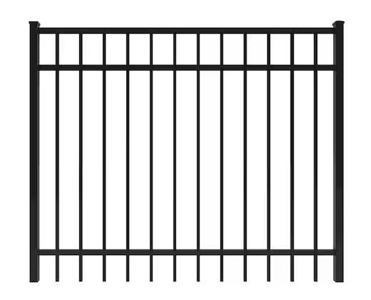 Black Aluminum Pre-Assembled Fence Gate
